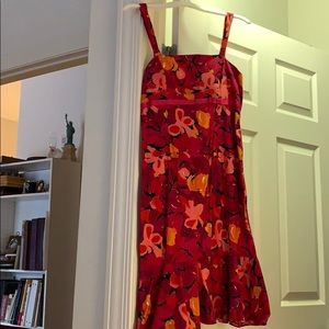 Orange and pink floral sundress